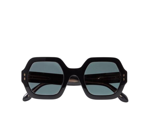 Isabel Marant Accessories - Isabel Marant Sleek Black Hexagon-Frame Acetate Sunglasses